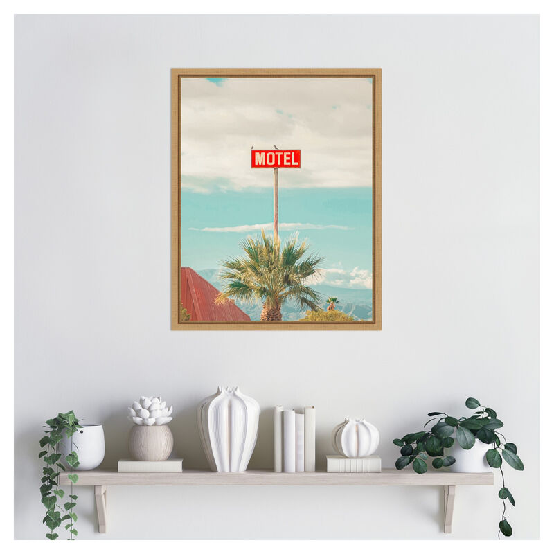This Motel is for the Birds by Tom Windeknecht Framed Canvas Wall Art