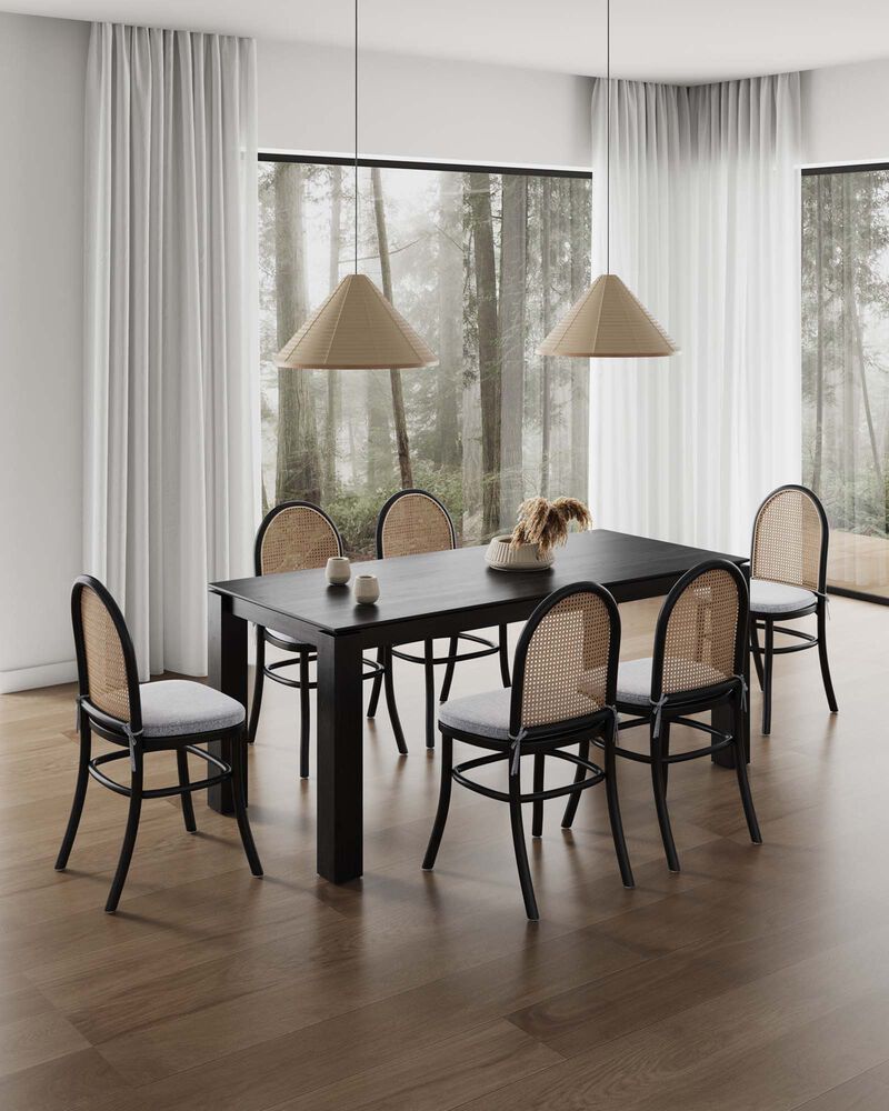 Rockaway Black 7-Piece Dining Set