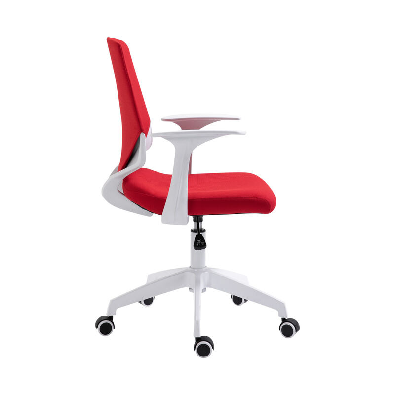 Height Adjustable Mid Back Office Chair, Red