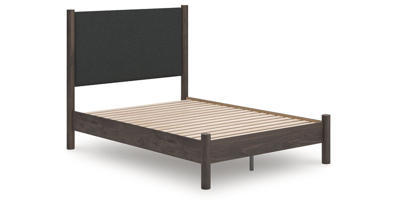 Cadmori full Upholstered Panel Platform Bed image number 1