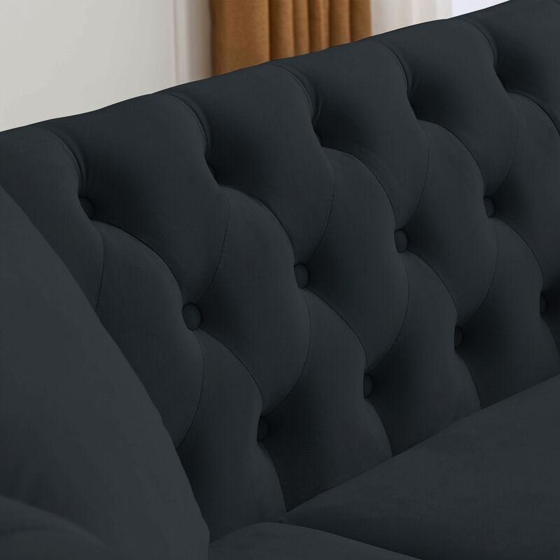 Schalf Velvet 3 Seater Chesterfield Sofa image number 4