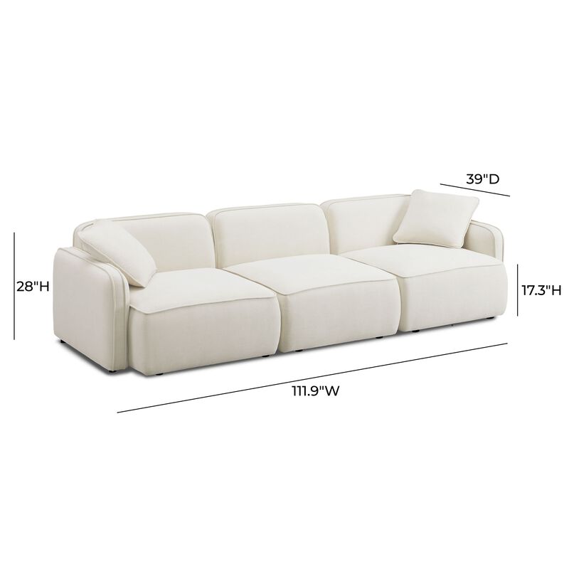Travie Sand Upcycled Linen Modular Sofa image number 5