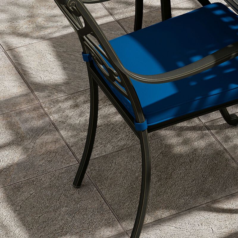 Mondawe 4 Piece Cast Aluminum Outdoor Dining Chairs with Cushion