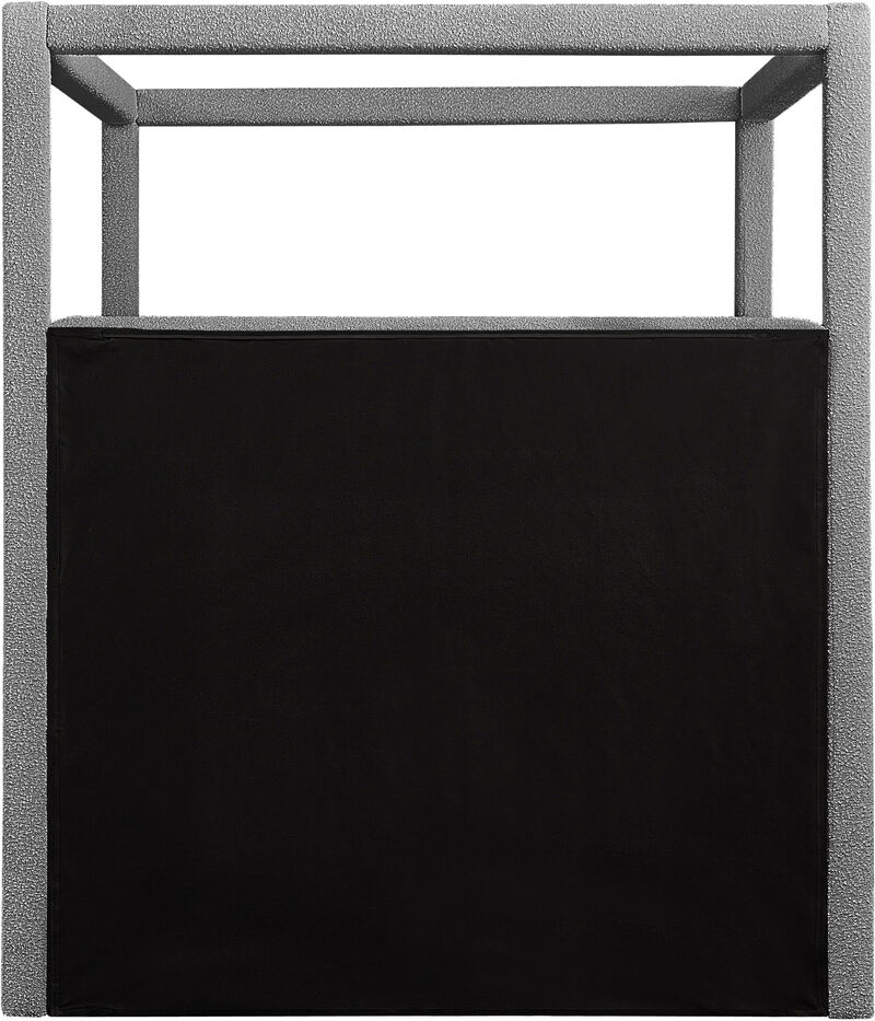 Meridian Furniture Eden Grey Boucle Fabric King Bed