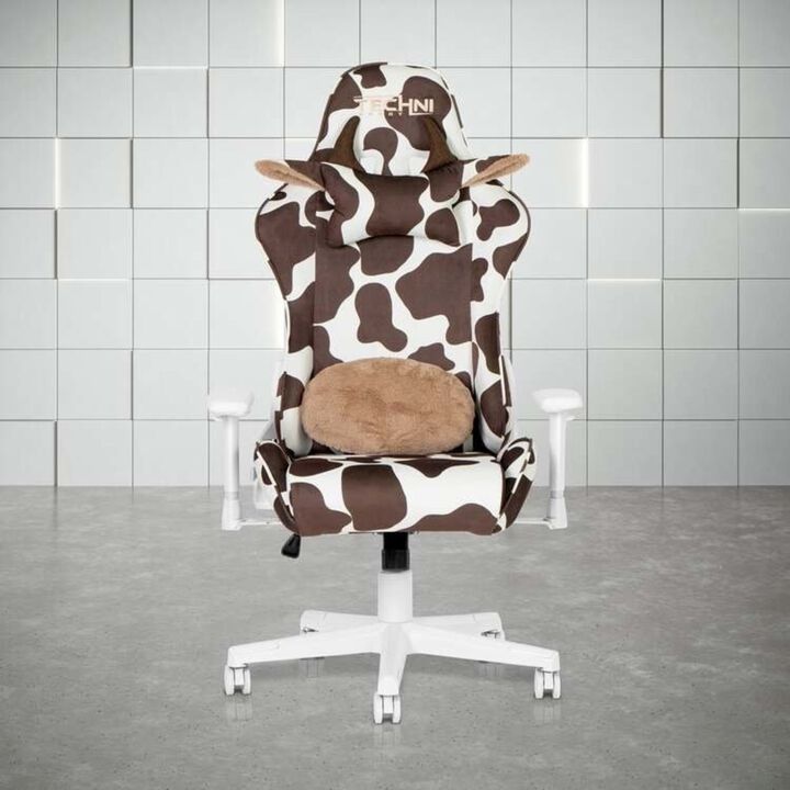 Techni Sport TS85 Brown COW Series Gaming Chair