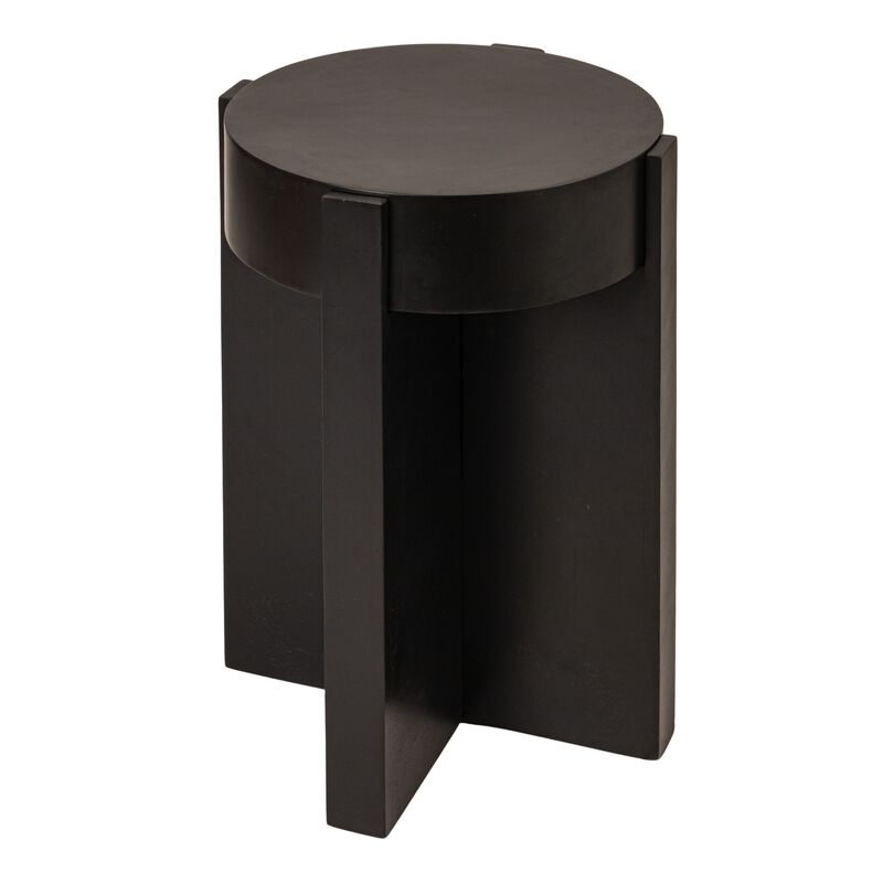 Acacia Wood Side Table with Metal Top image number 0