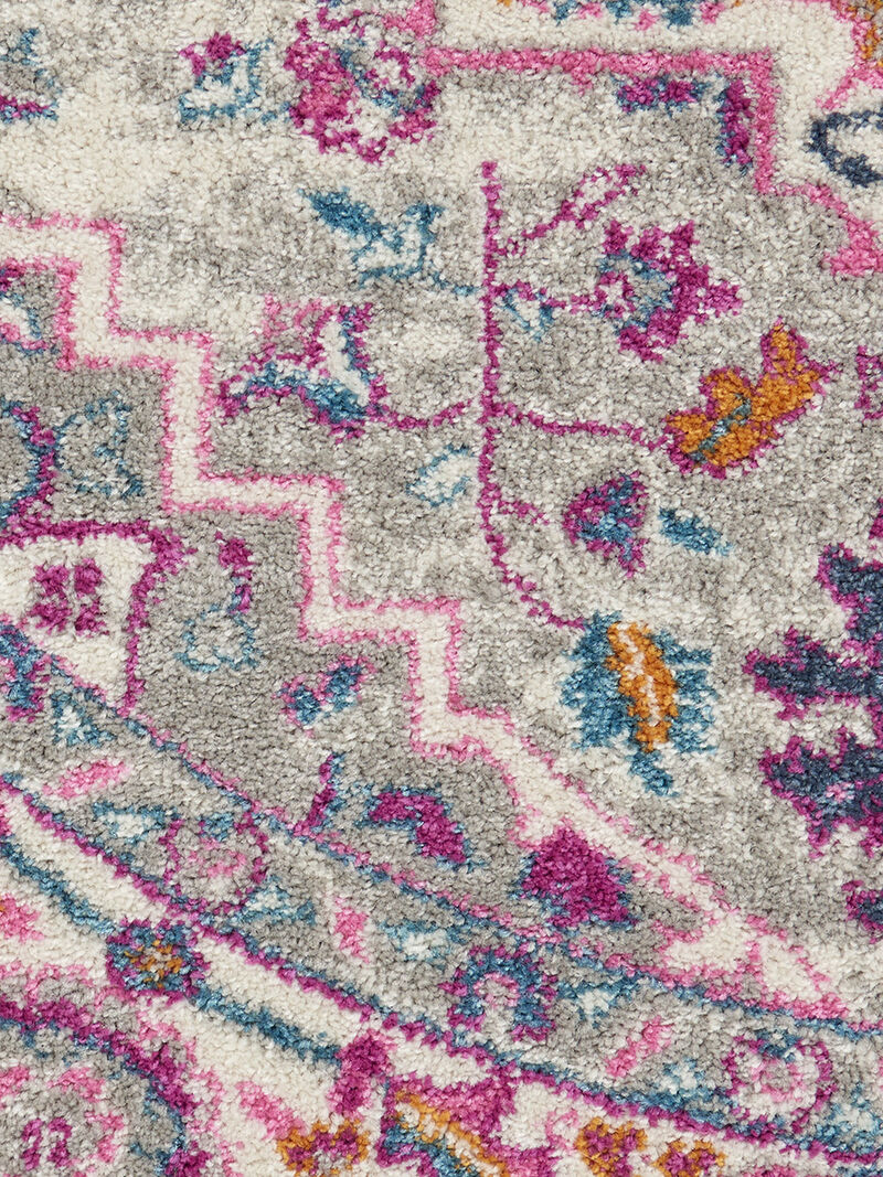 Passion PSN20 Light Gray/Pink 8' x Round Rug image number 5