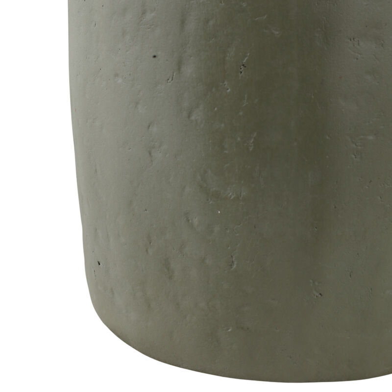 16x9" Ecomix Vase With Metal Handles, Green/ Black image number 3