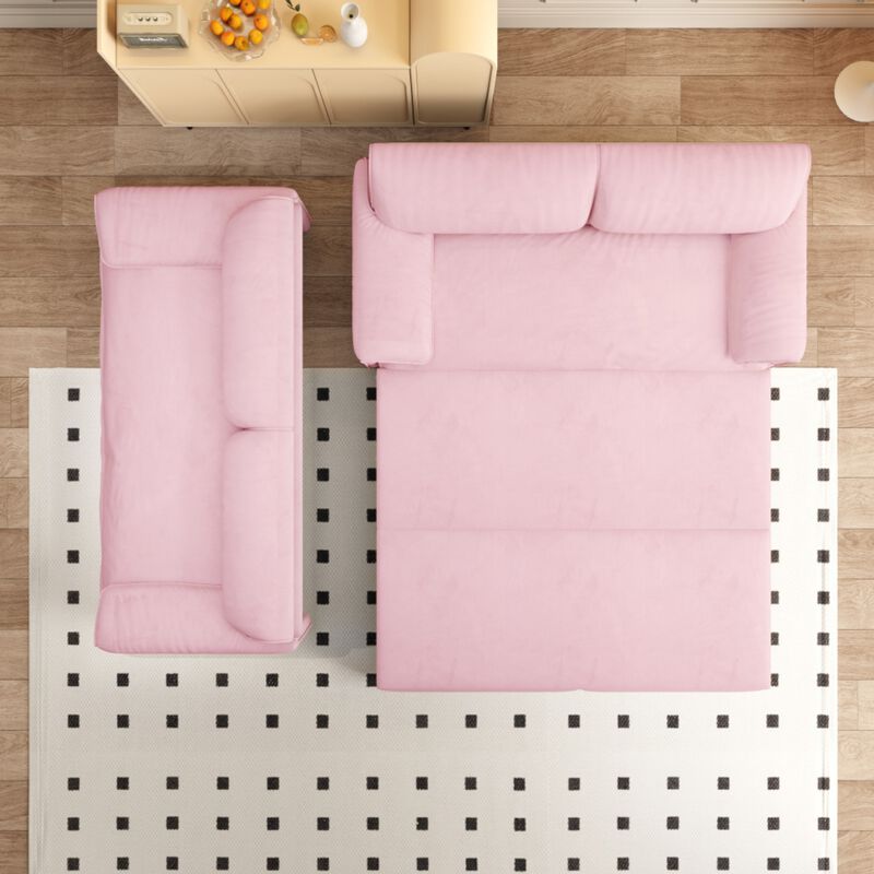 Lescet Velvet Pull‑Out Sleeper Sofa Bed image number 2