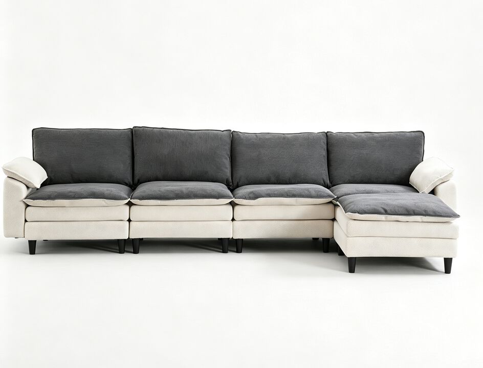 Joxtpu L Shaped Cloud Sofa