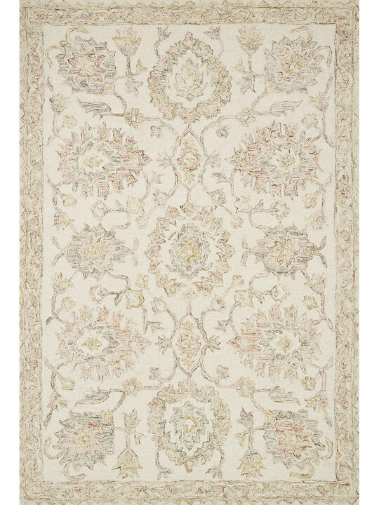 Norabel NOR04 Ivory/Blush 3'6" x 5'6" Rug