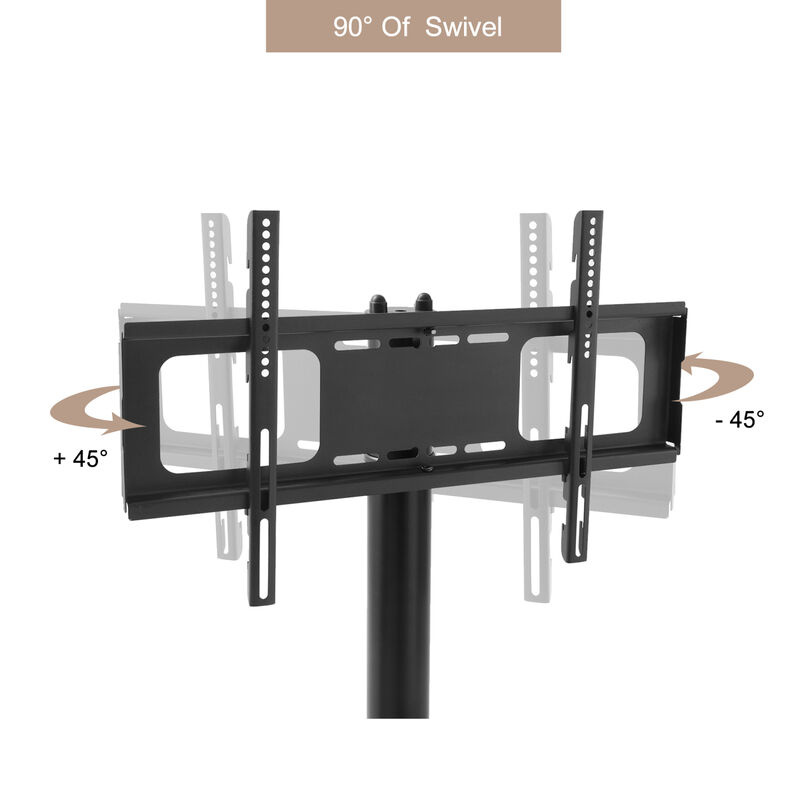 Streamdale Adjustable Tempered Glass Metal Floor Lamp image number 4
