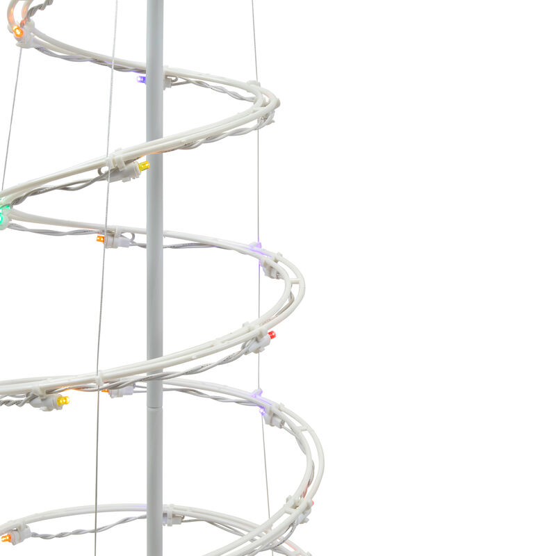 3ft LED Lighted Spiral Cone Tree Outdoor Christmas Decoration  Multi Lights image number 5