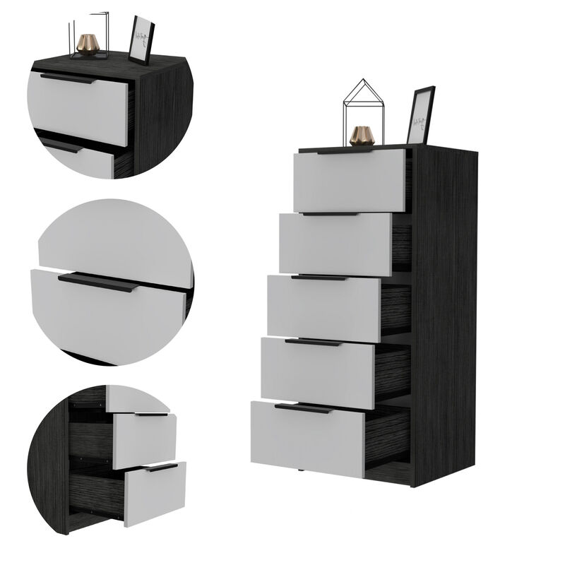 Five Drawer Chest with Ample Storage for Bedroom or Living Room image number 3