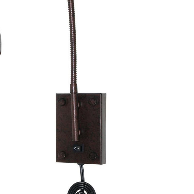 Metal Round Wall Reading Lamp with Plug in Switch