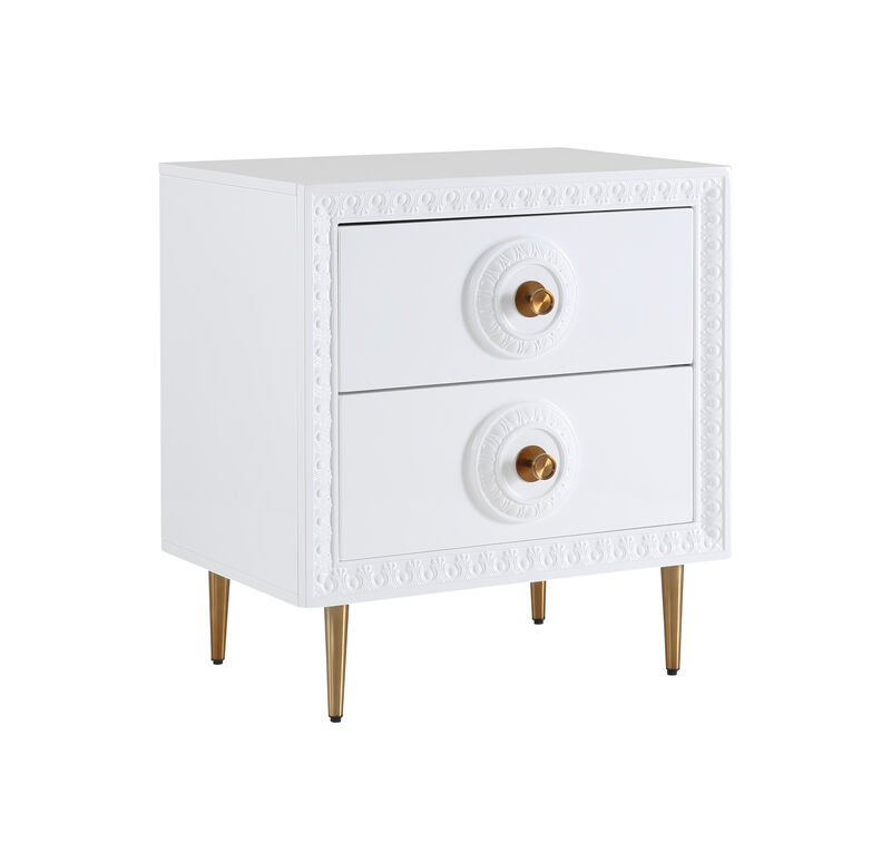 Bovey White Lacquer Side Table