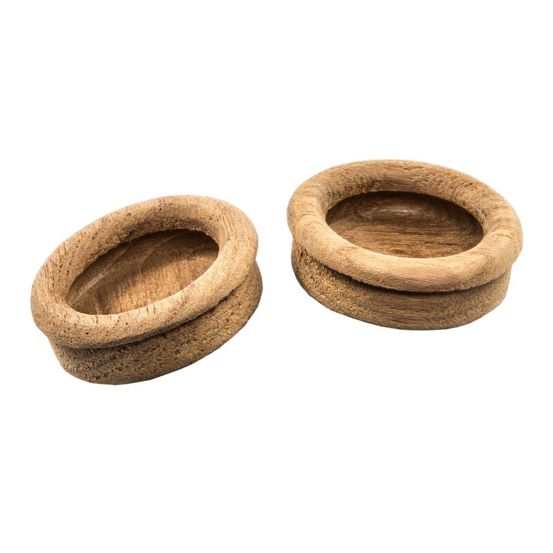 HomeRoots Set of Two Brown Wood Drawer Pull Knobs image number 4