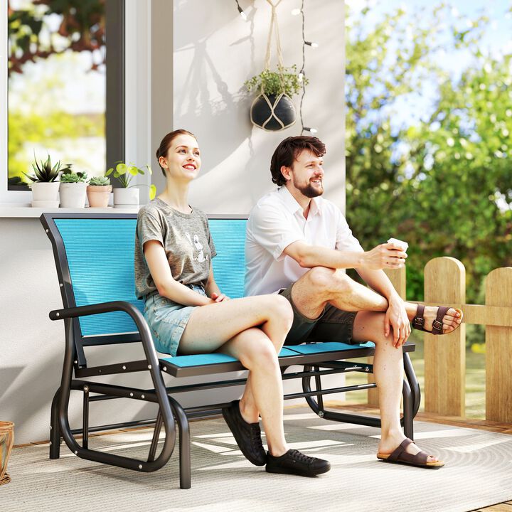 Hivvago 2-Person Outdoor Glider Bench for Patio and Backyard