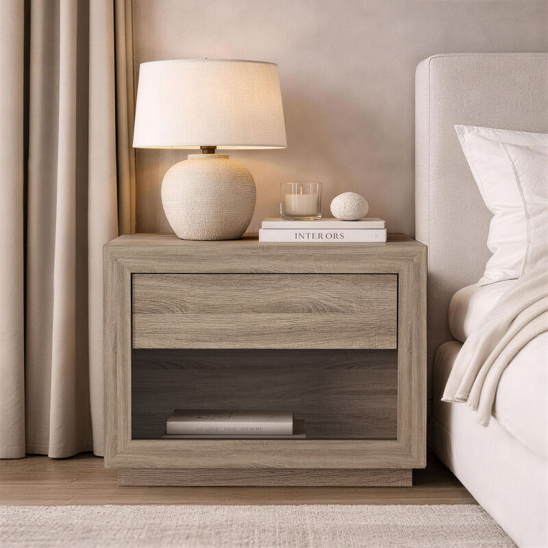 Soren Contemporary 1-Drawer Nightstand image number 2