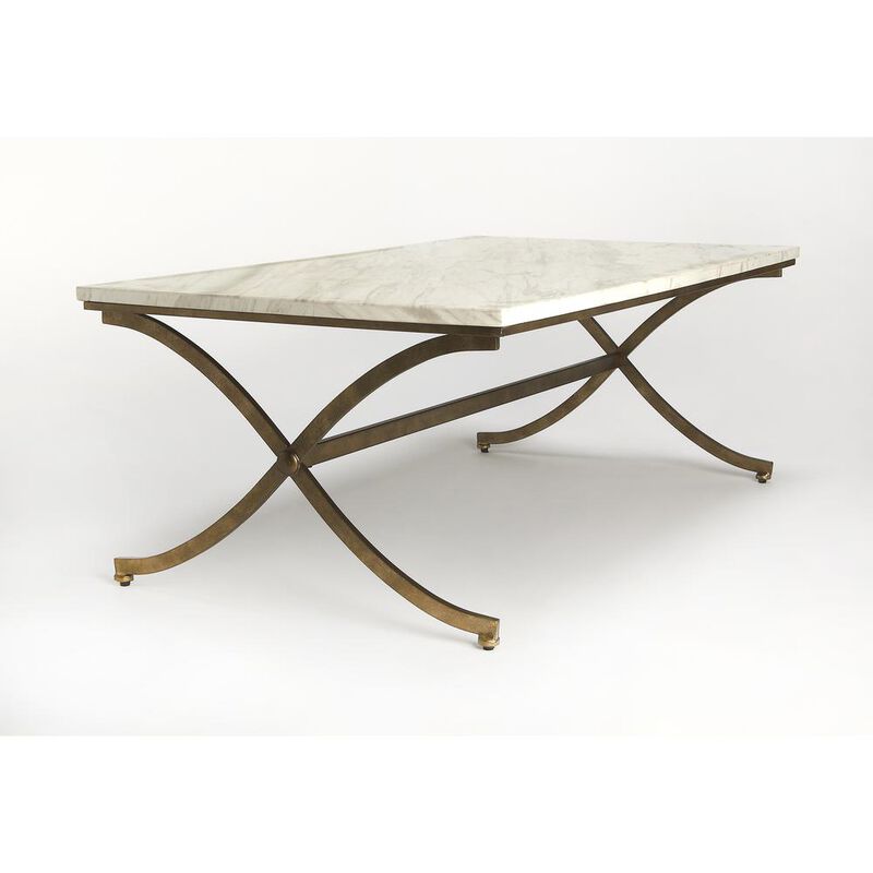 Butler Specialty Pamina Marble Coffee Table, Gold image number 1