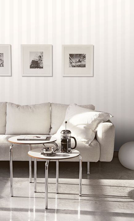 Smart Stripes 3 Contrast Emboss White Wallpaper G67558