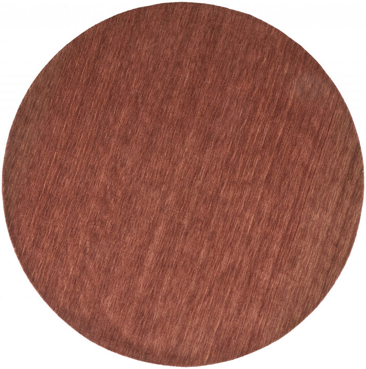 HomeRoots Round Wool Hand Woven Area Rug
