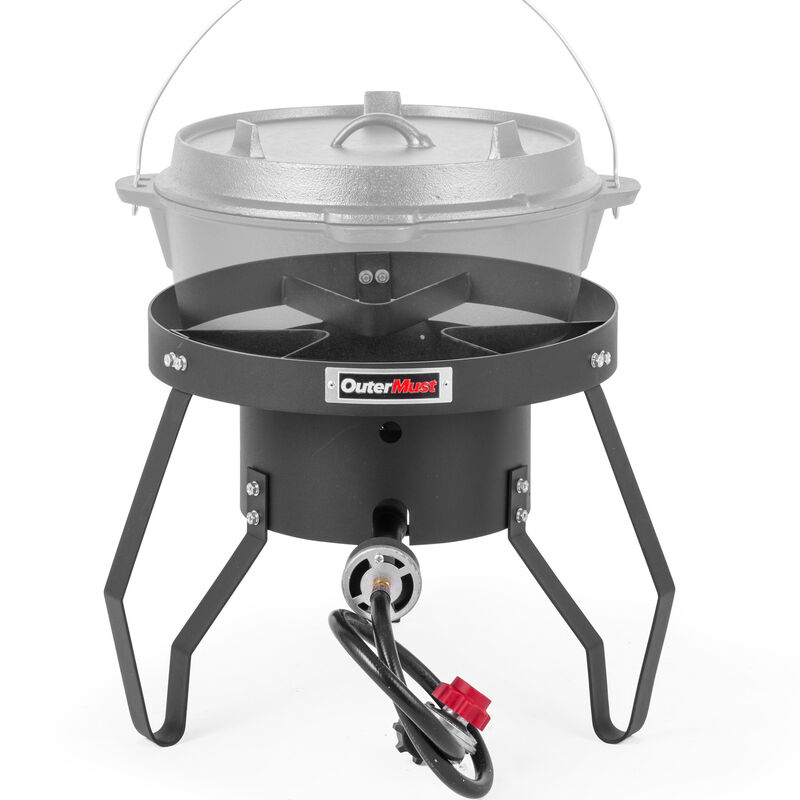 OuterMust Outdoor Cooker With Wok Cuisinart Wok Station with iron Wok and 54,000 BTU Burner