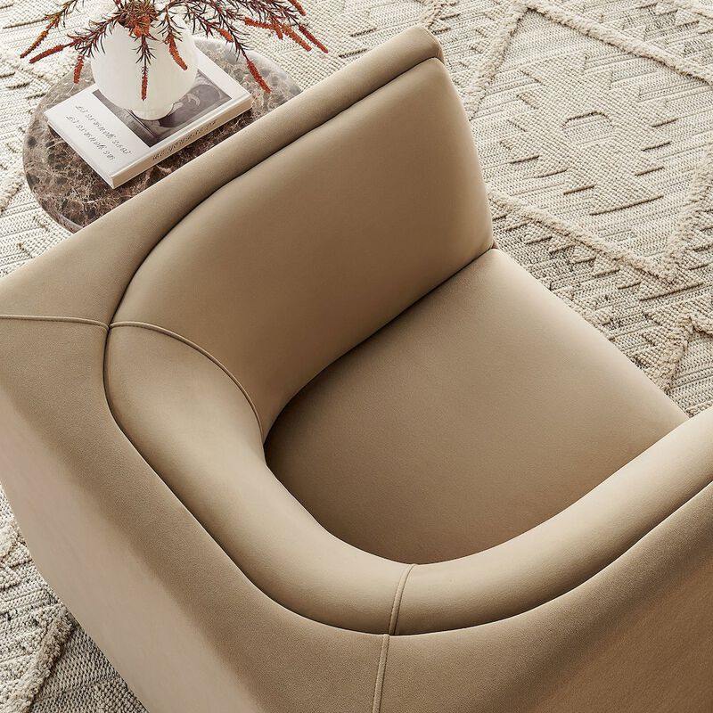 Hilda Curved Back Performance Velvet Armchair image number 9
