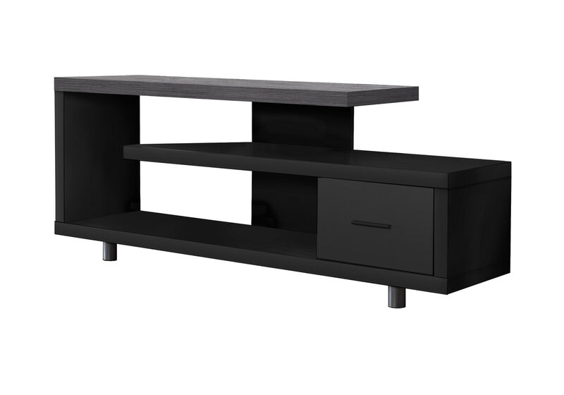 Open Storage TV Stand – Entertainment Console with Open Shelving for Living Room and Media Accessories