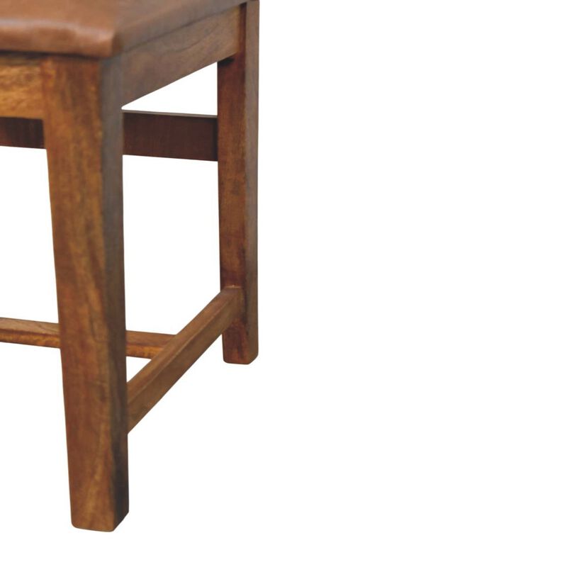 Leather Slatted Dining Chair image number 5