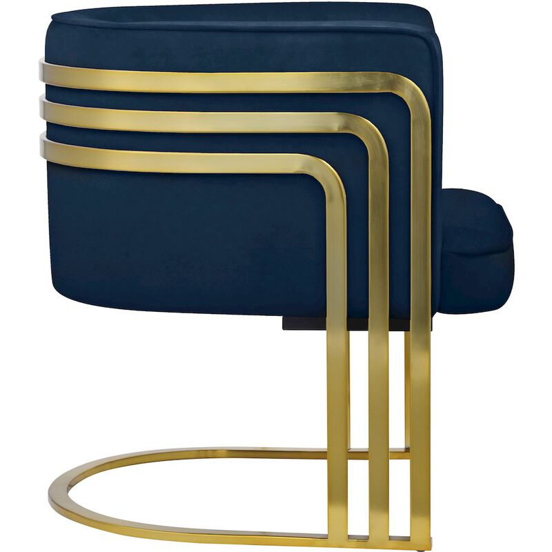 Meridian Furniture Rays Navy Velvet Accent Chair