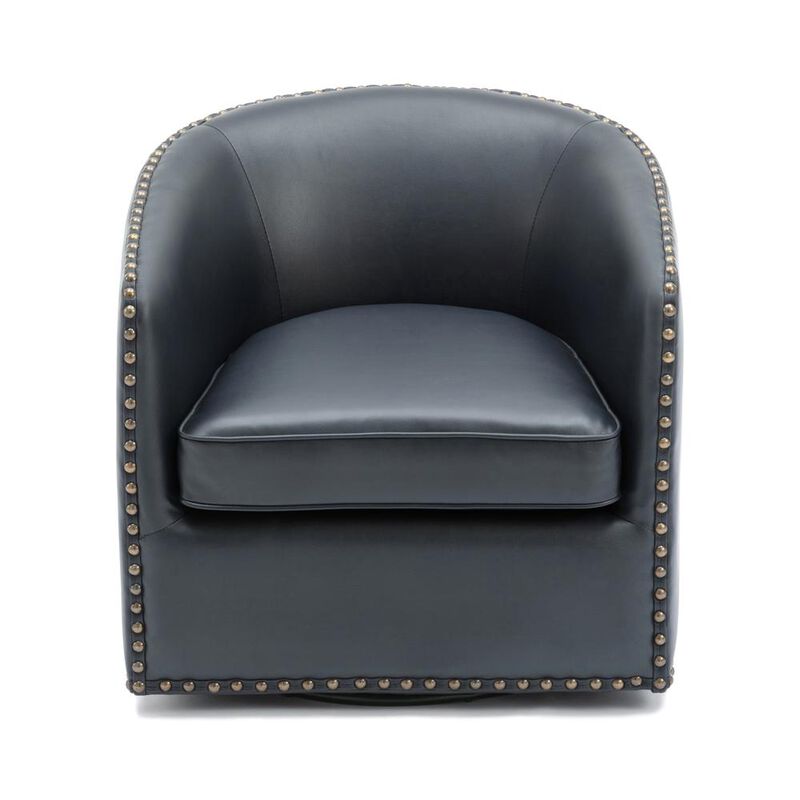 Comfort Pointe Tyler Swivel Arm Chair - Midnight Blue
