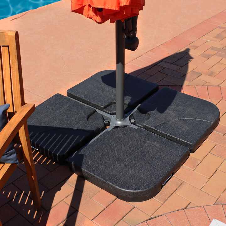 Sunnydaze Sand or Water Square Cantilever Offset Patio Umbrella Base Plates