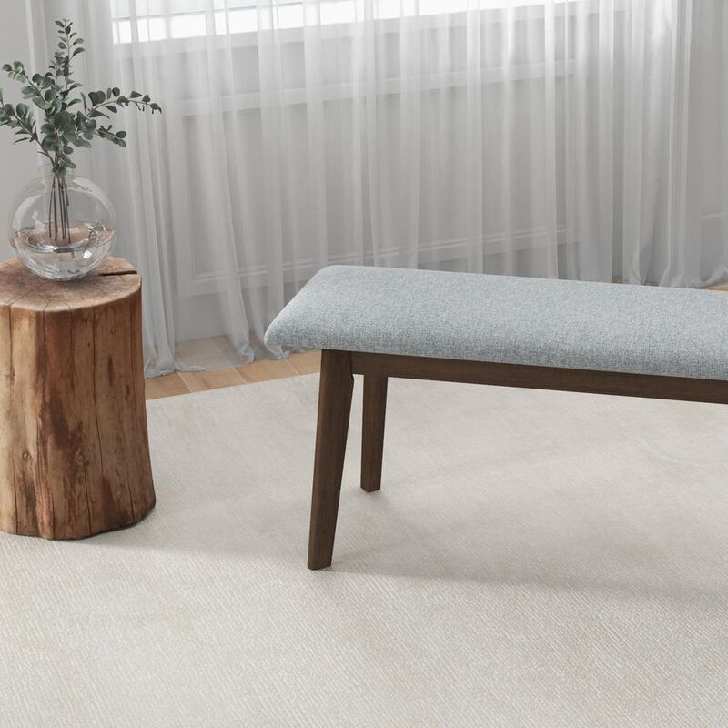 Ashcroft Furniture Co Carlos Fabric Upholstered Solid Wood Bench