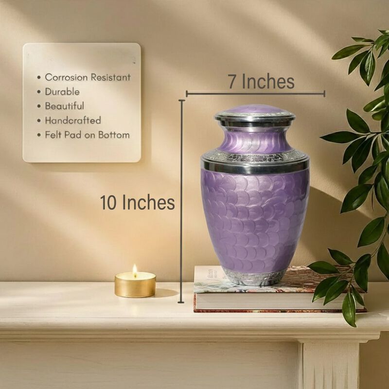silver-toned accents urn image number 2
