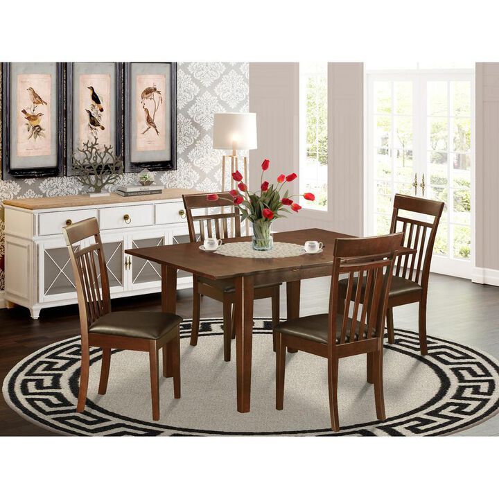 5 PC small Kitchen Table set - dinette Table with 4 Kitchen Dining Chairs