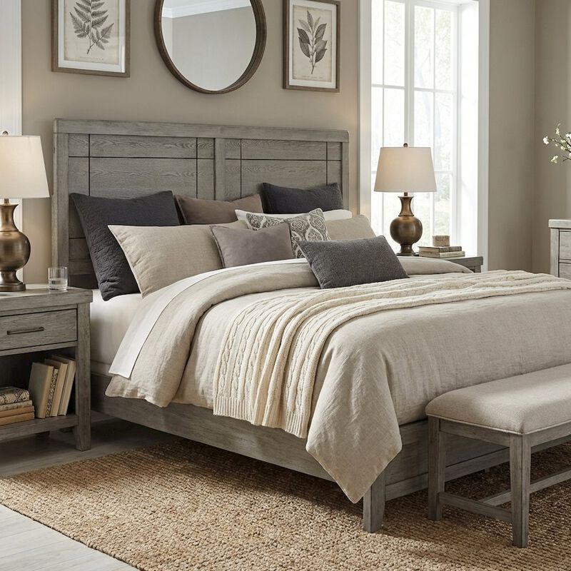 Wood King Headboard with Solid Build and Classic Design for Bedroom image number 5