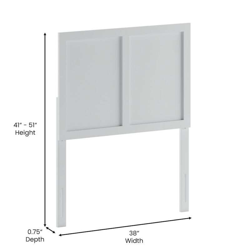 Flash Furniture Contemporary Twin Size Raised Panel Headboard image number 1