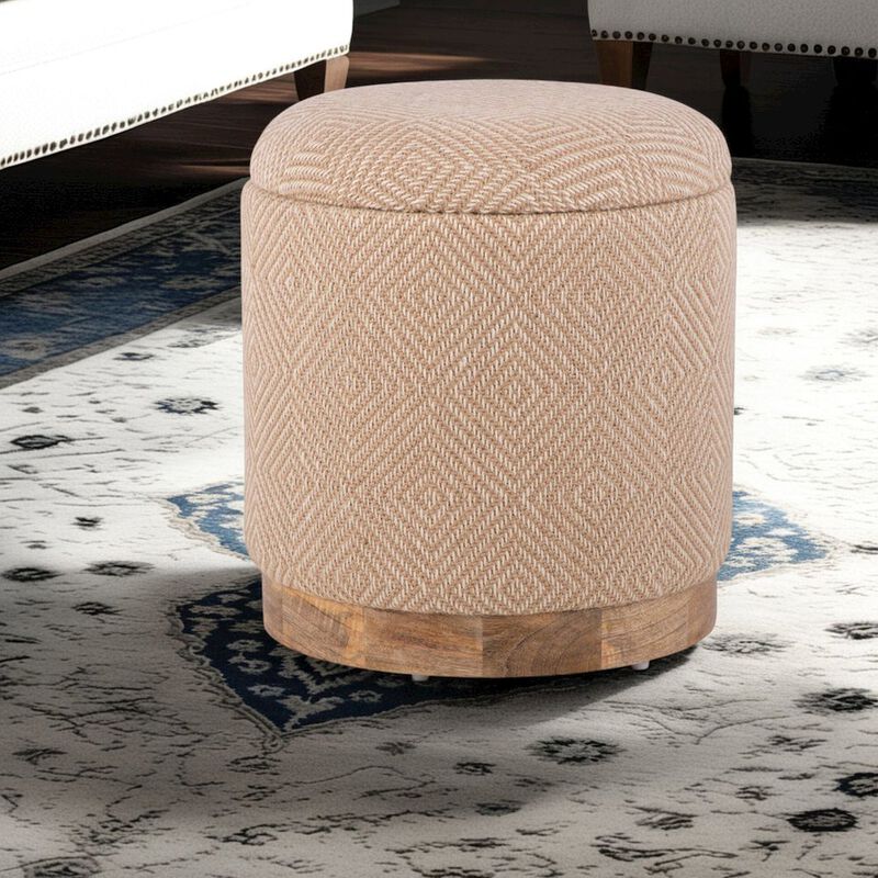 Carolina Chair & Table Handwoven Hesperus Diamond Juste Storage Ottoman