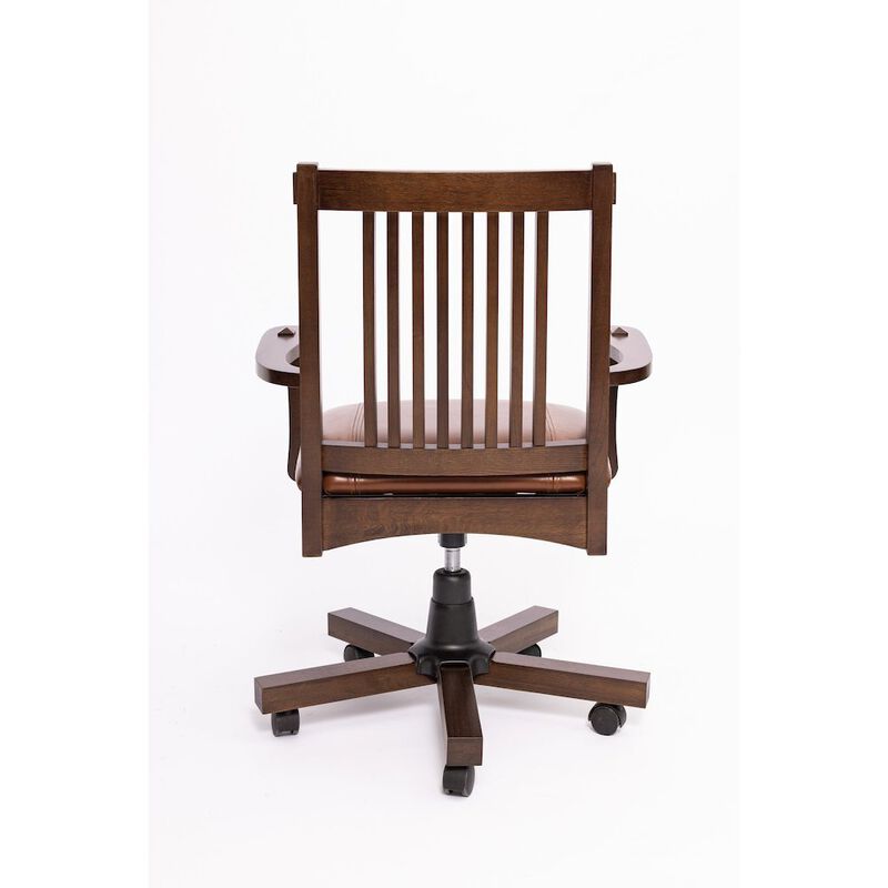 Crafters and Weavers Arts and Crafts Mission Oak Office Chair - Walnut