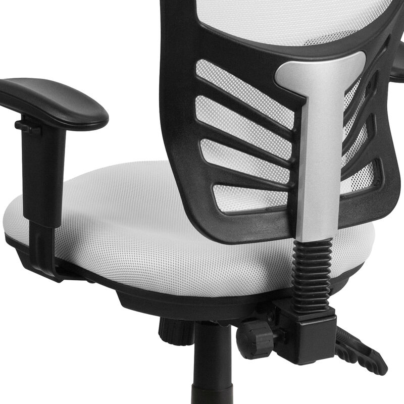 Nicholas Mid-Back Dark Gray Mesh Multifunction Executive Swivel Ergonomic Office Chair with Adjustable Arms image number 5