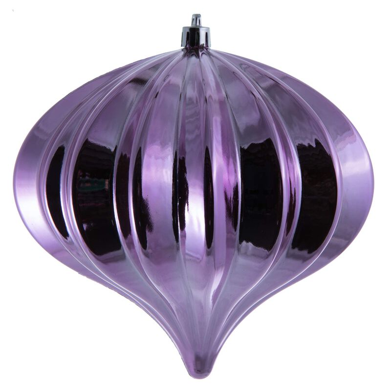 Vickerman 5.7" Pink Shiny Onion Christmas Ornament, UV Treated, Set of 3 image number 0