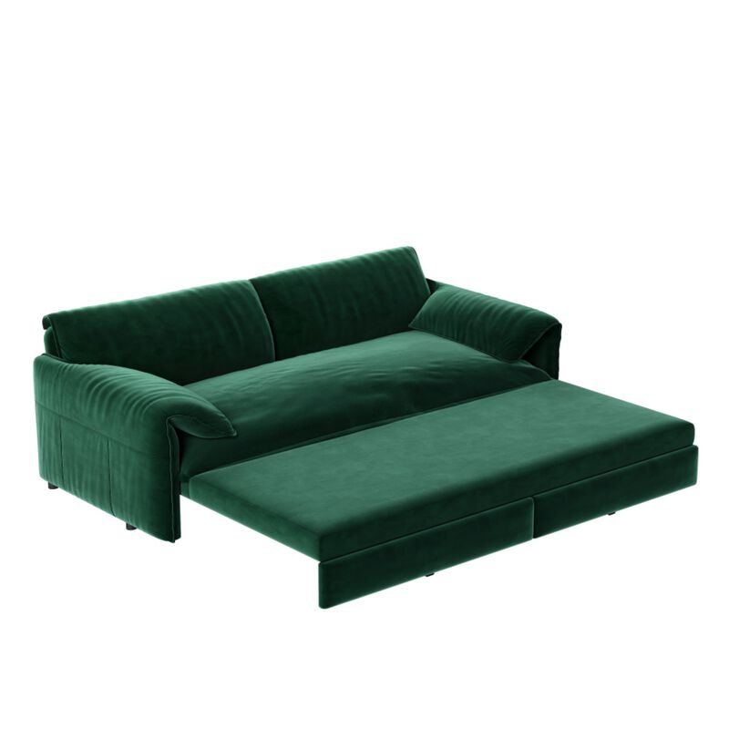 Lescet Velvet Pull‑Out Sleeper Sofa Bed image number 8