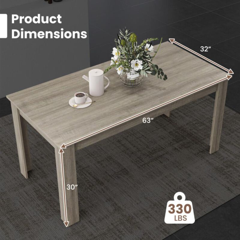 Hivvago Rectangular Modern Dining Kitchen Table.