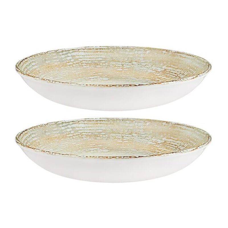 Patera dia.10" h:2" 44 oz. Round Decorated Porcelain Bowl (Set of 2)