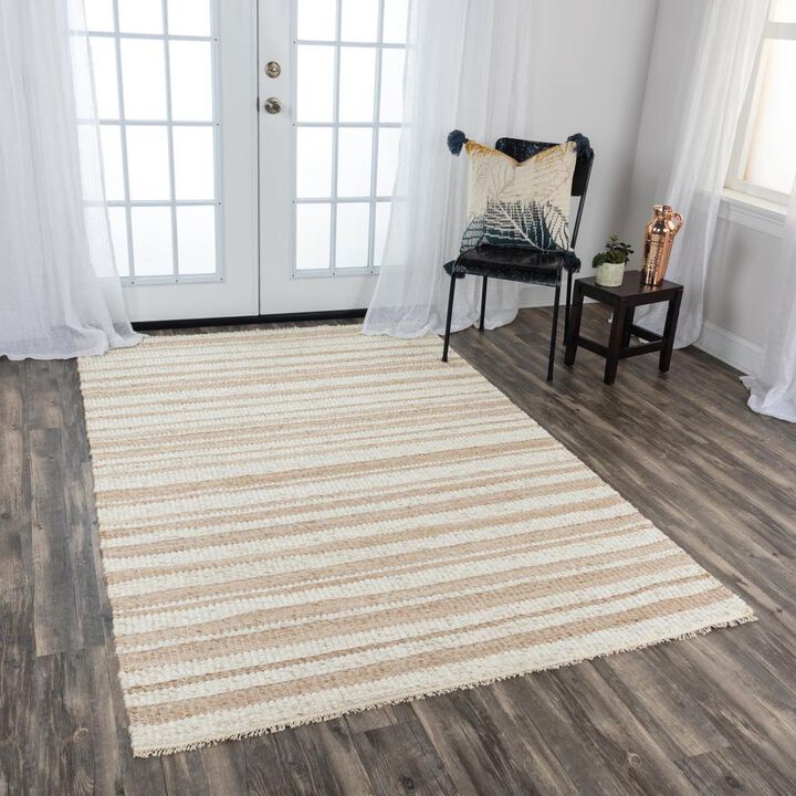Hand Woven Flat Weave Pile Wool/ Polyester Rug, 8'6" x 11'6"