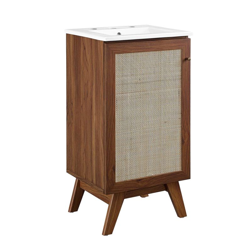 Modway Soma Bathroom Vanity, 18 Inch Single, Oak White image number 0