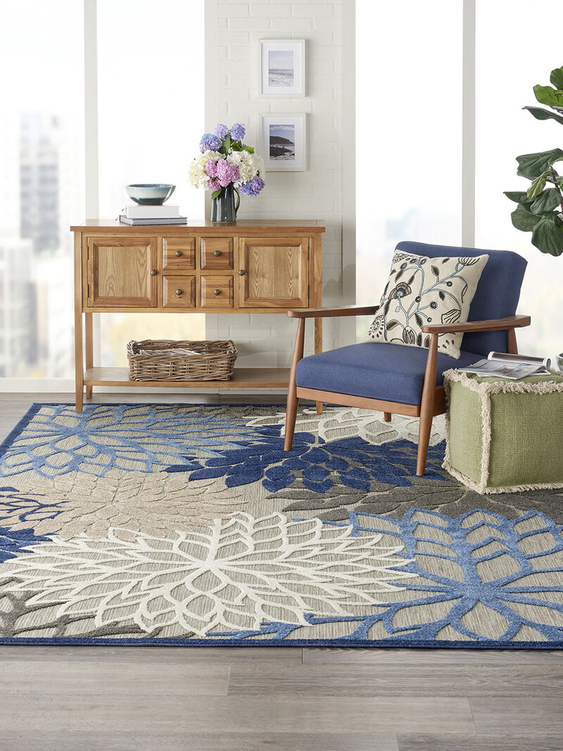 Aloha ALH05 Blue/Multicolor 9' x 12' Rug