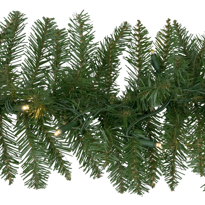 50' x 10" Pre-Lit Northern Pine Commercial Christmas Garland - Warm White LED Lights