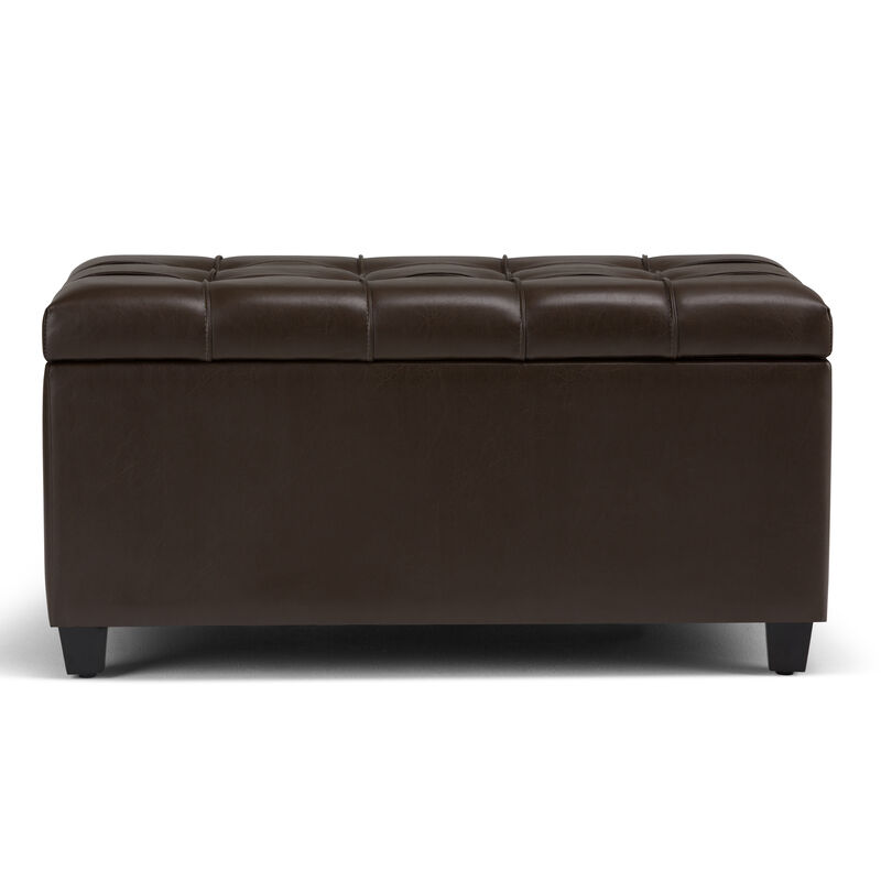 Simpli Home Sienna Storage Ottoman Bench image number 2